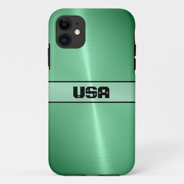 Capa Para iPhone Da Case-Mate Aço sem manchas brilhante verde (Verso)