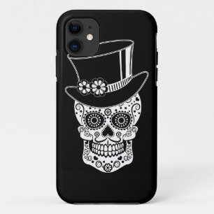 Capa Para iPhone Da Case-Mate Açúcar Skull-01 do cavalheiro