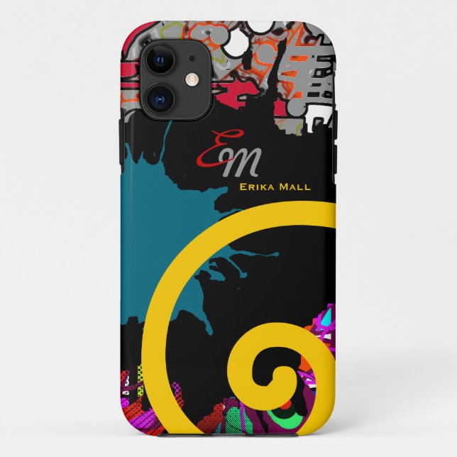 Capa Para iPhone Da Case-Mate adicionar nome abstração arte (Verso)