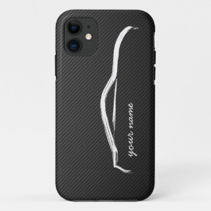 Capa Para iPhone Da Case-Mate adicione seu nome - logotipo branco da silhueta
