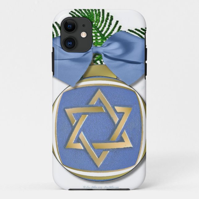 Capa Para iPhone Da Case-Mate Adorno de impressão judaica Hanukkah Estrela de Da (Verso)