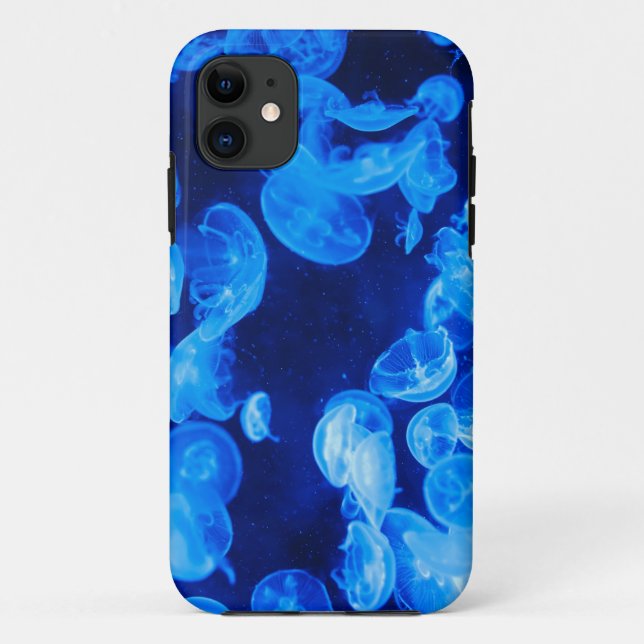 Capa Para iPhone Da Case-Mate Água-viva azul submarina (Verso)