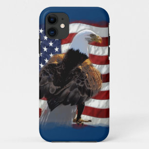 Capa Para iPhone Da Case-Mate Águia e bandeira americana para o Patriota