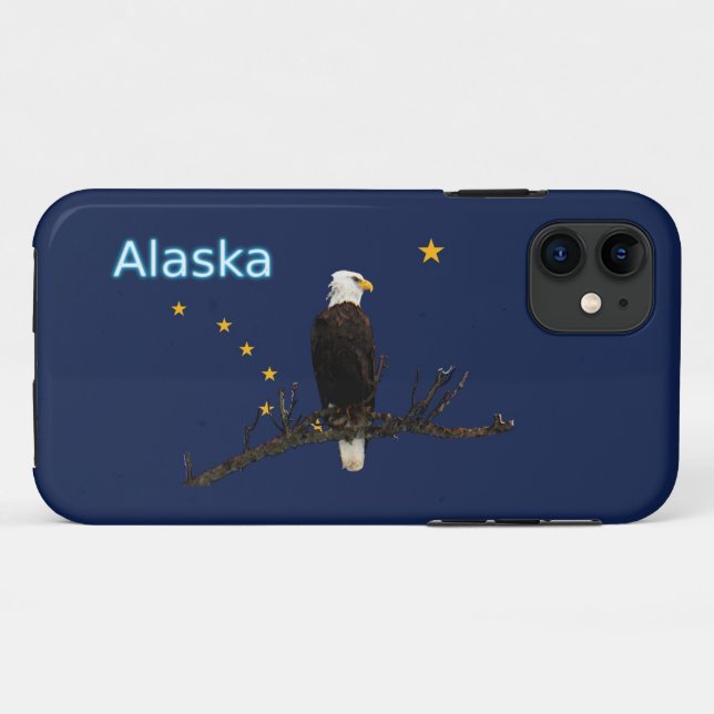 Capa Para iPhone Da Case-Mate Alaska Eagle E Flag (Verso (horizontal))