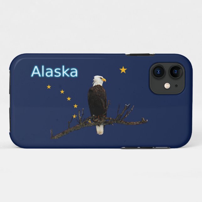 Capa Para iPhone Da Case-Mate Alaska Eagle E Flag (Verso (horizontal))