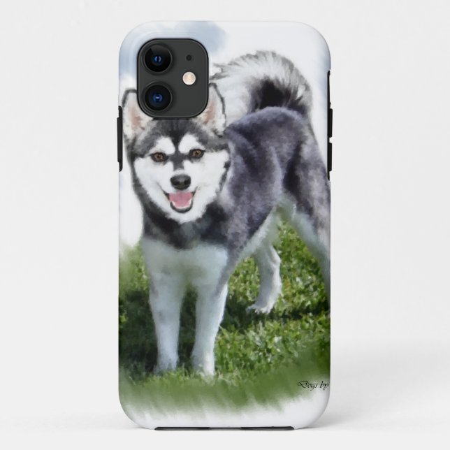 Capa Para iPhone Da Case-Mate Alaskan Klee Kai Art (Verso)