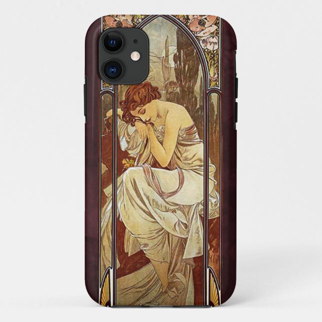 Capa Para iPhone Da Case-Mate Alphonse Mucha, o Descanso da Noite (Verso)