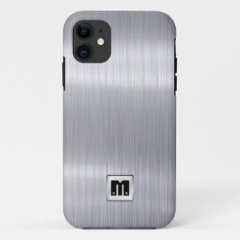 Capa Para iPhone Da Case-Mate Alumínio escovado falso com monograma feito sob