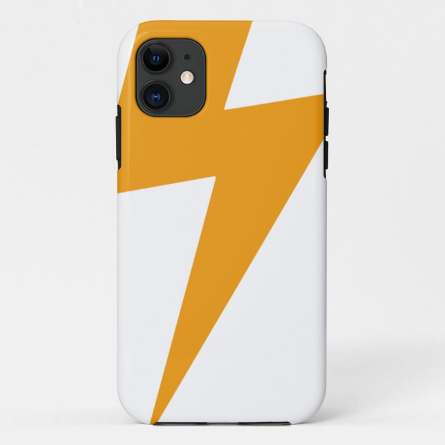Capa Para iPhone Da Case-Mate Amarelo de Energia do Trovão Impresso (Verso)