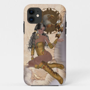Capa Para iPhone Da Case-Mate American Indian Princess Eagle Mandala