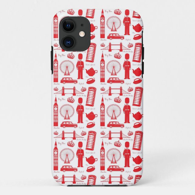 Capa Para iPhone Da Case-Mate Amo Londres - Símbolos Britânicos (Verso)