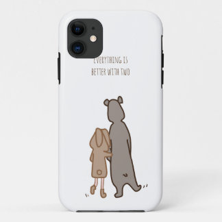 Capa Para iPhone Da Case-Mate Amor bonito do casal do urso do coelho