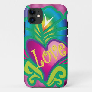 Capa Para iPhone Da Case-Mate Amor hippie e coração coloridos