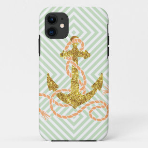 Capa Para iPhone Da Case-Mate Âncora feminino do brilho do falso