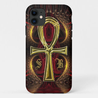 Capa Para iPhone Da Case-Mate Ankh Dourado Deusa Nome Personalizado Dourado Ankh