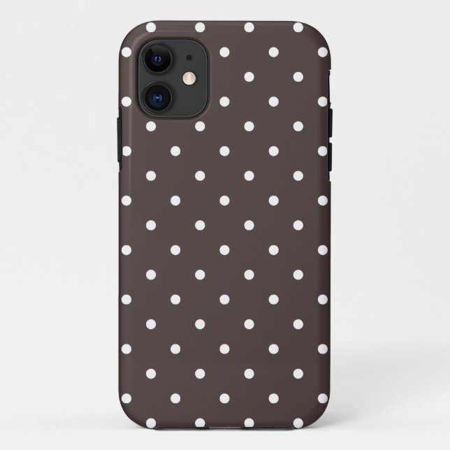 Capa Para iPhone Da Case-Mate Anos 50 Estilo Bolinhas castanha iPhone 5 Case (Verso)