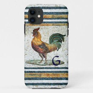 CAPA PARA iPhone DA Case-Mate ANTIQUE ROMAN MOSAICS/ROOSTER MONOGRAM