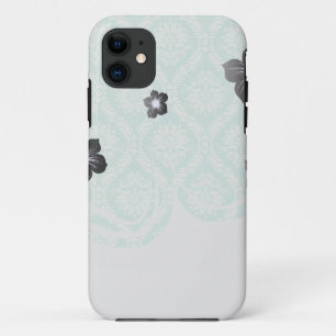 Capa Para iPhone Da Case-Mate aqua e creme pulgas elegantes damask