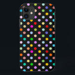 Capa Para iPhone Da Case-Mate Arco-íris & teste padrão de bolinhas preto<br><div class="desc">polca,  ponto,  pontos,  bonito,  retros,  arco-íris,  arco-íris pontos,  arco-íris polca pontos,  preto,  funky,  os anos 50,  desenhista,  cobrir,  cobrir,  legal,  na moda,  divertimento,  design,  maçã,  cores,  cor,  casemate,  casos,  polca pontos,  polca ponto,  pontos,  manchado,  dotty,  vintage,  feminino,  alegre,  alegre,  feliz,  50,  colorido,  multicolorido,  colorido,  colorido,  multicolour,  adolescente</div>