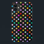 Capa Para iPhone Da Case-Mate Arco-íris & teste padrão de bolinhas preto<br><div class="desc">polca, ponto, pontos, bonito, retros, arco-íris, arco-íris pontos, arco-íris polca pontos, preto, funky, os anos 50, desenhista, cobrir, cobrir, legal, na moda, divertimento, design, maçã, cores, cor, casemate, casos, polca pontos, polca ponto, pontos, manchado, dotty, vintage, feminino, alegre, alegre, feliz, 50, colorido, multicolorido, colorido, colorido, multicolour, adolescente</div>