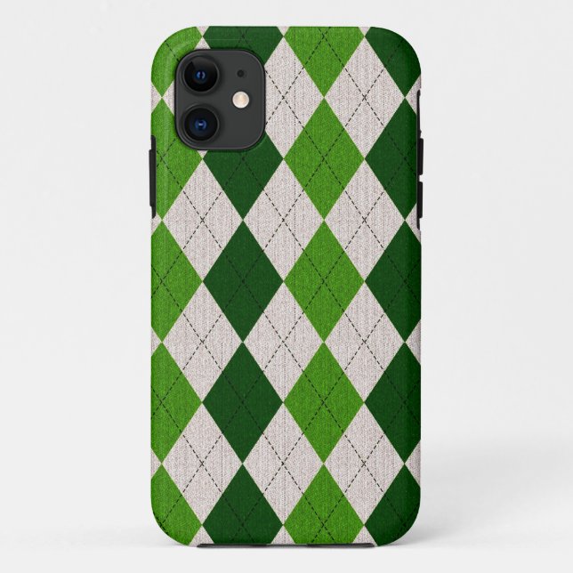Capa Para iPhone Da Case-Mate Argyle Verde Irlandês (Verso)