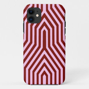 Capa Para iPhone Da Case-Mate Art Deco Geométrico - burgundy e rosa