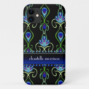 Capa Para iPhone Da Case-Mate Art Deco Nouveau Pavão Pavão Cores de Penas