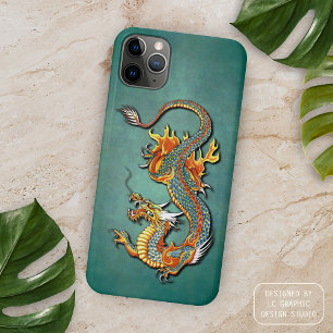 Capa Para iPhone Da Case-Mate Arte Colorida de Tatuagem do Dragão de Fogo