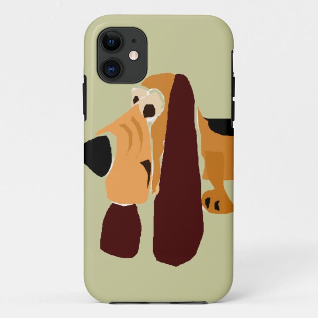Capa Para iPhone Da Case-Mate Arte engraçada do primitivo de Basset Hound (Verso)