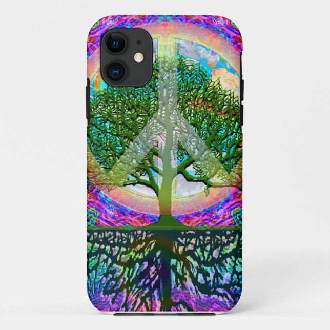 Capa Para iPhone Da Case-Mate Árvore da paz da vida (Verso)