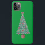 Capa Para iPhone Da Case-Mate Árvore de Natal com arcos vermelhos<br><div class="desc">Esta capa de telefone de botão festivo é feita a partir de uma ilustração original da aquarela da árvore de Natal, a pequena árvore está sentada num pote de planta marrom e possui arcos de Natal vermelho vivo que a enfeitam e alguns bolinhos coloridos estão pendurados entre os ramos da...</div>
