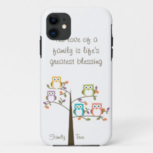 Capa Para iPhone Da Case-Mate Árvore genealógica e citações da coruja
