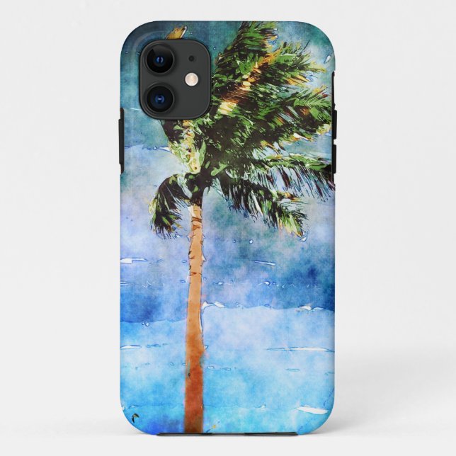 Capa Para iPhone Da Case-Mate Árvore Palm Em Tempestade Tropical (Verso)