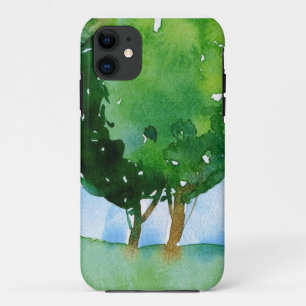 Capa Para iPhone Da Case-Mate árvores verdes da aguarela