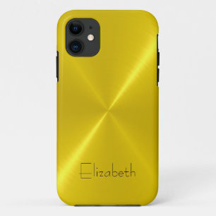 Capa Para iPhone Da Case-Mate Aspecto metálico de aço inoxidável amarelo