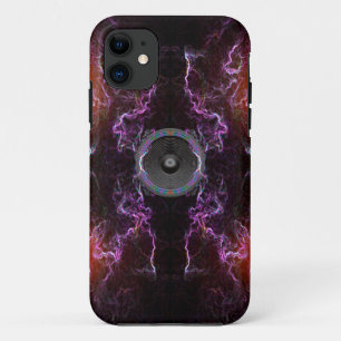 Capa Para iPhone Da Case-Mate Auto-falante de música em um fundo neonário roxo