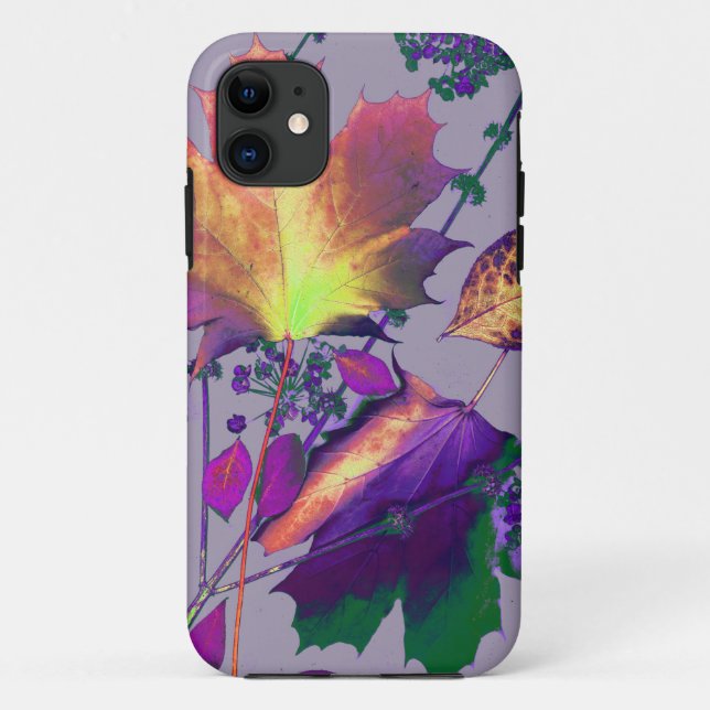 Capa Para iPhone Da Case-Mate Autumn Leaves em Lilac (Verso)