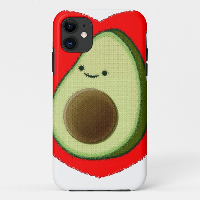 Capa Para iPhone Da Case-Mate Avocado Bonito No Coração Vermelho (Verso)