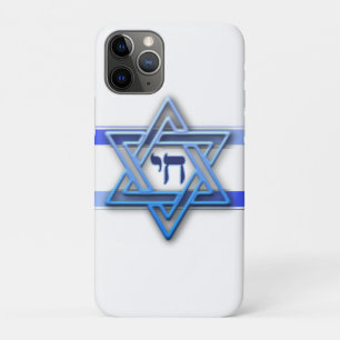 Capa Para iPhone Da Case-Mate Azul branco e a estrela de David