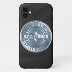 Capa Para iPhone Da Case-Mate Azul da ilha Staten Manhole