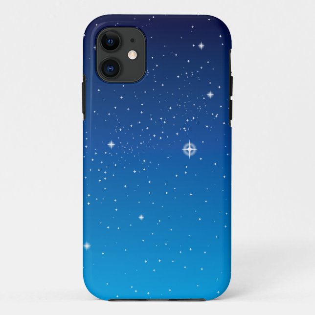 Capa Para iPhone Da Case-Mate Azul profundo céu noturno estrelado (Verso)