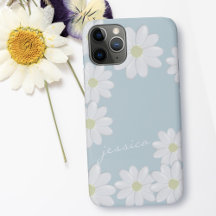 Azul Sky Springtime Daisies Personalizado