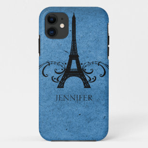 Capa Para iPhone Da Case-Mate Azul Vintage francês Flourish