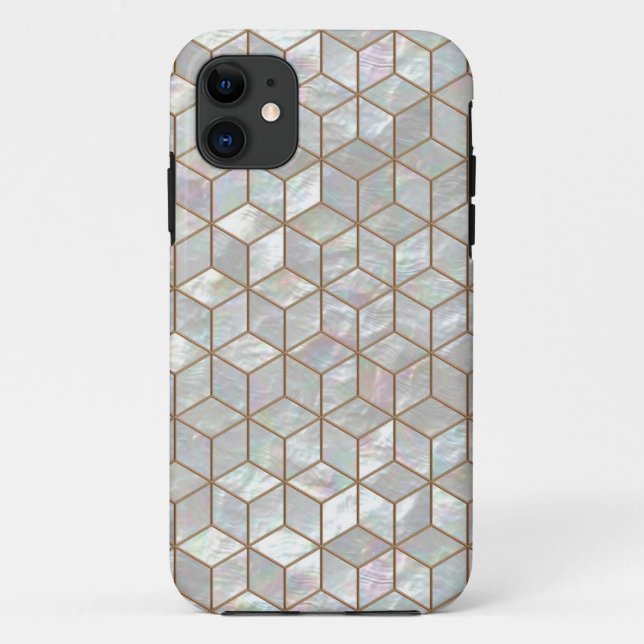 Capa Para iPhone Da Case-Mate Azulejos da madrepérola (Verso)
