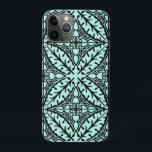 Capa Para iPhone Da Case-Mate Azulejos marroquinos - azul aqua e preto<br><div class="desc">O marroquino inspirou um padrão de azulejo com um aspecto cerâmico polido - azul aqua pálido com fundo preto</div>