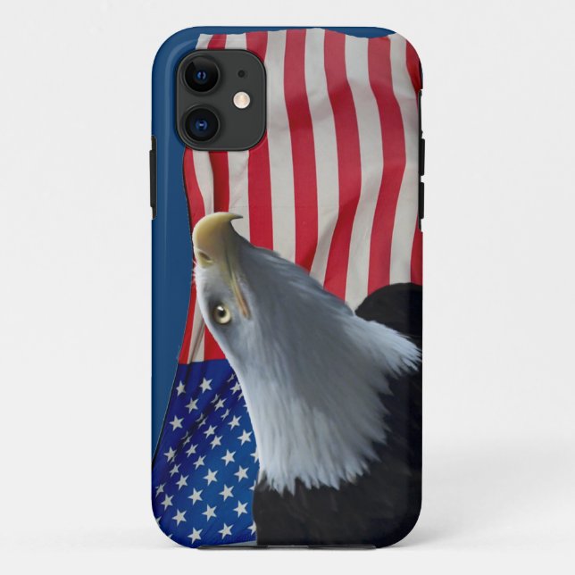 Capa Para iPhone Da Case-Mate Bald Eagle e o Design Patriótico dos EUA (Verso)