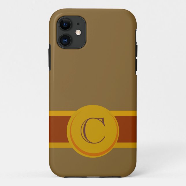 Capa Para iPhone Da Case-Mate Banda de charuto com monograma (Verso)