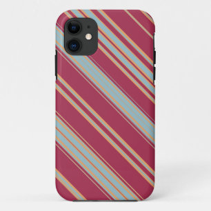 Capa Para iPhone Da Case-Mate Bandas de Diagonal Castanho e Azul Claro