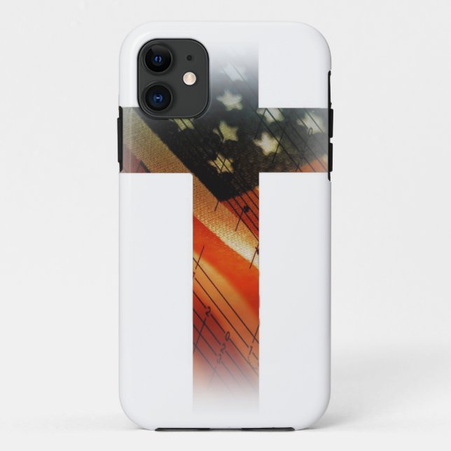 Capa Para iPhone Da Case-Mate Bandeira Americana na cruz (Verso)