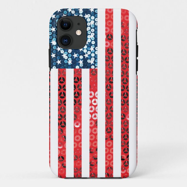 Capa Para iPhone Da Case-Mate bandeira americana vertical (Verso)